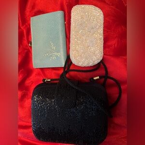 Elegant Black Beaded Women's Bag